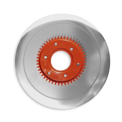 Schinkenmesser elektrolytisch poliert lila für RITTER Multischneider fortis 1, fondo 1, pino 2, E 16, E 18, E 21, E 118, AES / Allesschneider / Messer / Ersatzmesser / Aufschnittmesser