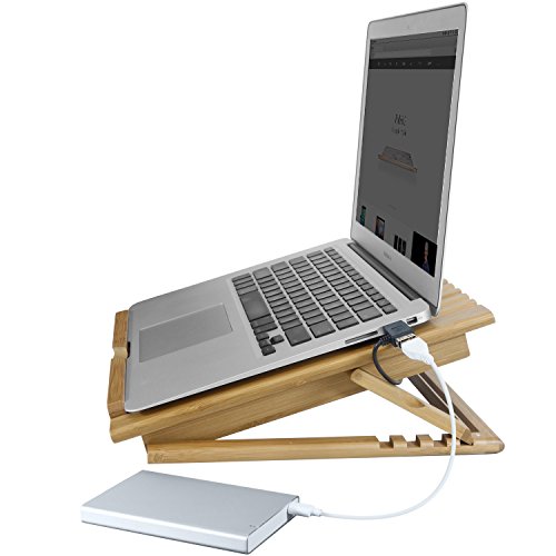 Macally ECOFANPRO2 kühlende Notebookauflage aus Bambus mit Höhenverstellung - 8