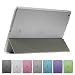 Produktbild iPad mini 4 Smart Cover & Case, Frontcover mit Automatischer An/Aus Funktion, Rückschale Semi Transparent Farbe Matt Clear, Aufstellbar Schutz Hülle Etui Kunstleder Klappe Ständer Tasche, weiß