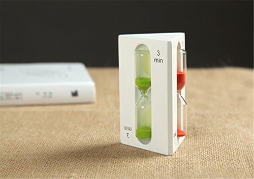 WSZYD Hourglass Creative Triangle Type 1, 3, 5 or 3,5,7 minutes Tri-time Simultaneous Timer Hourglass Timer Hourglass Creative Decoration ( Color : White )