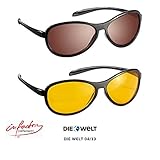 infactory Autofahrerbrille: HD Kontrast-Brillen-Set 'Night...