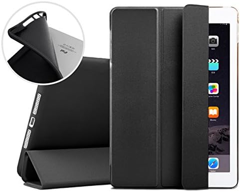 iPad Mini TPU Case, EssVita Ultra Slim Shockproof Soft TPU Shell Smart iPad Mini 3 Case Auto Wake / Sleep Magnetic Protective Case Cover for iPad Mini 1/2/3 Black