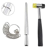 Amplio uso: el conjunto completo de herramientas se puede utilizar para líneas de joyería, líneas de artesanía, anillos de boda, anillos decorativos y otras joyas de alambre para principiantes, amateurs, joyeros, fabricantes de anillos, caseros, etc.