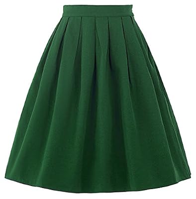 Yafex Femme jupe Mini Courte Evasée Audrey Rockabilly Jupe en Coton Taille S FR154-4