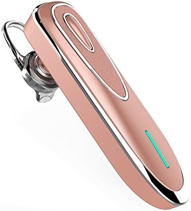 THANLY Fashion Business Bluetooth Headset Headphone Hands-free Long Standby Talking Time Voice Control Earphone Earpiece Earbud for iPhone 7 6 Plus SE 5S 4 Samsung S3 S5 S7 Edge Plus LG Etc (Pink)