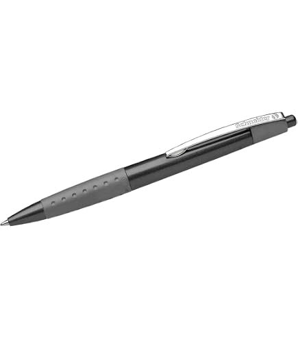 Schneider Loox 73550 - Confezione Da 2 Penne A Sfera A Pressione Con Soft-Grip, Mina Per Documenti (M), Blu, Made In Germany