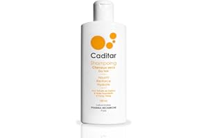 Caditar Cheveux Secs • Shampoing doux hydratant • Flacon 150ml • Sans Parabene, Sans Phénoxyéthanol et Sans Silicone • Fabriqué en France par LABORATOIRES PHARMA-RECHERCHE