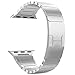 Produktbild Woodln für Apple iWatch Series 1 Series 2 Edelstahl Uhrenarmband Strap Replacement Wrist Band Armband für Apple Watch 42 mm/38 mm (42MM, Silver1)