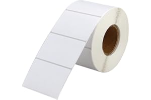 NefLaca 1000 Self Adhesive Label Sticker 50mm x 30mm Address Labels Blank Roll Rectangle Label Write On Note Mark Catering Food Jars Sticky Stickers for Office Kitchen Printer