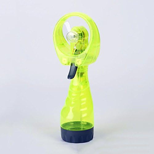 HANGQI Light Green Portable Hand Held Battery Power Fan Air Water Mist Bottle Cooling Spray