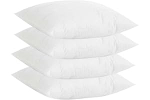 rparty Relleno de Cojin 4 Unidad de 45x45cm Hecho de Fibra Hueca siliconada de Alta recuperación, Suaves y Ligeras Conservan el Volumen para sofá o Cama