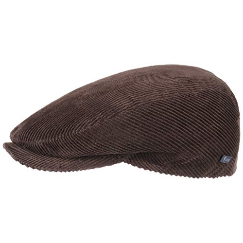 Lipodo Gorra Gatsby Cordial Algodón - Marrón - Talla XL 60-61 cm - Gorra de Pana de Hombre con Forro Acolchado para Invierno - Gorra Deportiva