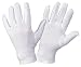 Produktbild 12 Paar Baumwollhandschuhe, Trikothandschuhe, Stoffhandschuhe weiß, mit Schichteln, Größen 7 - 12 (8 / M (Damen Standard))