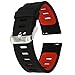 Produktbild 22mm armband , EL-move 22mm Pebble Time Armband Smart Watch Bracelet Uhrenarmband Strap Silikon Sportarmband Erstatzband für Samsung Gear S2 Classic / Samsung Gear S3 frontier / S3 Classic / Gear 2 R380 Neo R381 Live R382 / Motorola Moto 360 2nd / Pebble Time Steel / LG G Watch W100/W110 / Urbane (Black Red)