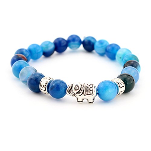 LCSLDW Bracelet Homme，l'oeil De Tigre Elephant Stone Bracelets Bijoux Cadeaux Partie Applicables À l'anniversaire De Mariage Cadeaux Partie D'Engagement