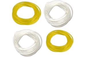 Queta 4 Pack of 1.2 m Fuel Hose Pipe Petrol Hose 3x6mm/3x5mm, 2.5x5mm/2x3.5mm Oil Hose Tube Fuel Line for Chainsaw Blower, Mower Strimmer, Garden Machine, Poulan Craftman Stihl Husqvarna Walbro Zama