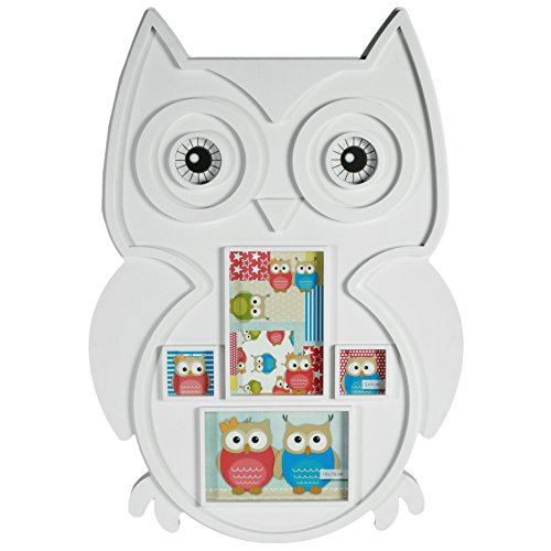 weißer Kunststoffbilderrahmen Eule