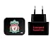 Produktbild Offizielle Liverpool Football Club Wappen Wappen & Liverbird Schwarz EU Ladegerät & Micro-USB Kabel für Xiaomi Mi 2S