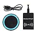 Price comparison product image prettygood7 Wireless Charger Pad Charging Receiver + USB Cable Qi (Black) for Samsung Galaxy S6/S7/S4/S3/J5/J7/J3, HTC, Sony, LG, Nexus, Kindle, PS4, Tablet and More