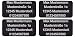 Produktbild CopterFarm Sicherheitsschild Drohnen Kennzeichnung Plakette Adressgravur Kennzeichen Schild Feuerfest Selbstklebend 1-8er Set (4, Mini 30x15mm)
