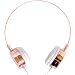 Produktbild Lily England On Ear Kopfhörer mit Mikrofon im Rosegold Design – leichte Premium Headphones & Bügelkopfhörer zum Musik hören – Freisprechen mit Kabel, Musiksteuerung & Lautstärkeregler