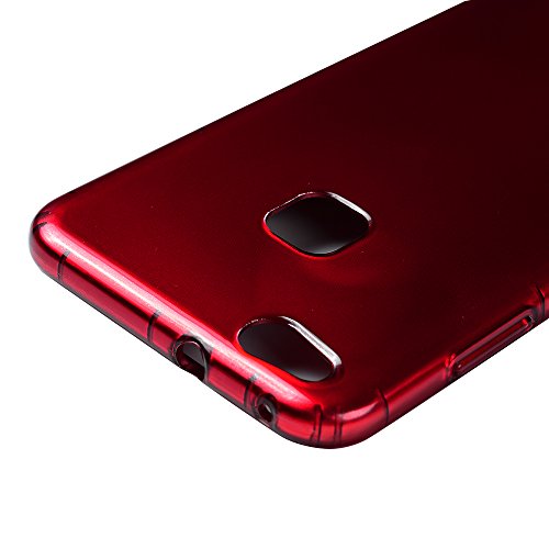 Huawei P10 Lite Silikon Case Huawei P10 Lite Handyhülle YOKIRIN Premium Relief Flexible TPU Silikon Case Schutzhülle Weich Cover Handytasche Etui Handycase Slim Fit Rutschfest Kratzfest Silikonhülle Rote - 5