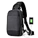 Produktbild Umhängetasche wasserdichter Stoff Rucksack Herrenrucksack Kleiner Rucksack Umhängetasche, schwarz Modetasche JYT