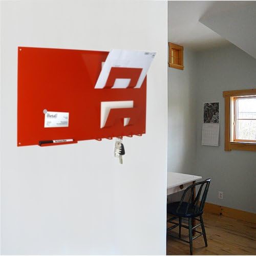 The MetalhouseMemo Board Letter Rack and Key Holder (Red)