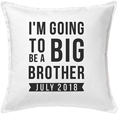 Large cushion, cushion cover, pillow, pillow case, i'm going to be a big brother, personalised, big brother announcement, baby announcement, birthday, valentines day, gift, present, cover sofa home décor, cushion pad, handmade, throw, decorative, 50x50cm, 10 colours to choose from, 100% Cotton.