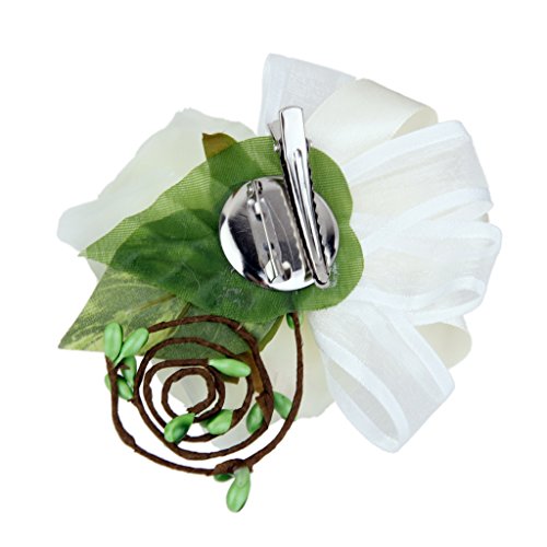 Anstecker Hochzeit Gästeanstecker Hochzeitsanstecker Anstecknadel Corsage – Weiß - 4