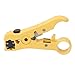 Produktbild NiceButy Koaxialkabel Stripper koaxiale Abisolierwerkzeug für RG59 / 6/7/11 reversible Boxfunktion Kabelschneider (Ingwer) DIY Tools