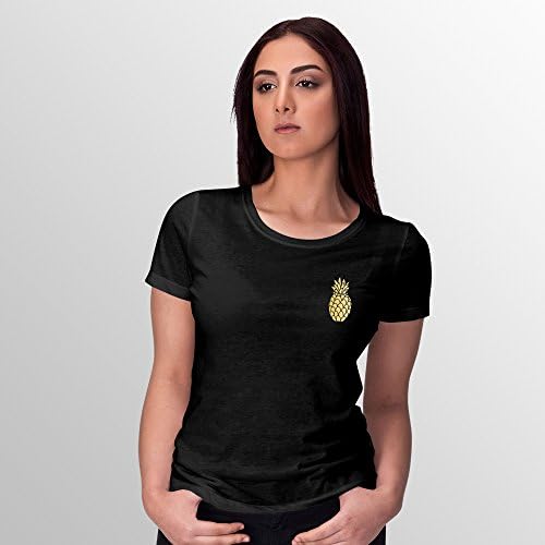 Pineapple, Gold, Tee, T-Shirt, Shirt, Top Unisex, Ladies Fitted, Short Sleeve