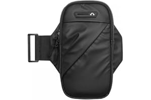 DONGKER Sport Handytasche, Wasserdicht Sportarmband Tasche, Sportarmband Mit Kopfhörer Loch Zum Fitnessstudio,Running,Joggen für Phone Bis zu 6,8"