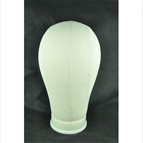 22" Poly Canvas Block Head Mannequin Manikin Head Wig Toupee Style Dry Dye