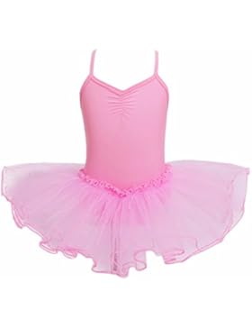 iiniim Mädchen Kleider Ballettkeider Ballettanzug Turnanzug Trikot Tanz Leotard Kleider mit Tüll Rock