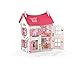 Produktbild Janod 05725 - Puppenhaus plus Möbel mit 17 Accessoires, rosa