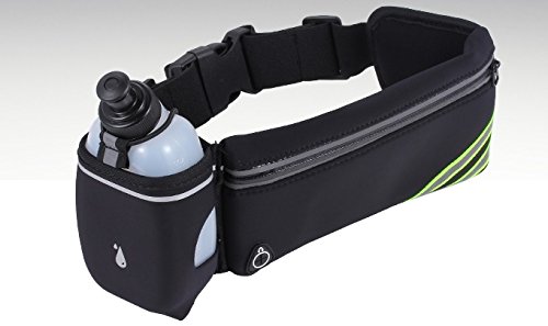 Preisvergleich Produktbild Laufgürtel / Trinkflasche / Gürteltasche / Bauchtasche / Handytasche / Handyhülle / Smartphone-Tasche zum Joggen / Hüfttasche / Stabil genähter Reisverschluss / Ultraleichtes Material / Ideal zum Fitness, Fahrradfahren, Joggen, wandern / Handy Laufgürtel Ultrasoft Sporttasche / Hülle, Case, Tasche, Schutzhülle / Wasserdicht / Reflektierend / Verstellbar / 3 Fächer zur Verstauung von Bargeld, Schlüssel, Smartphone / Geeignet für alle Smartphones / Samsung / iPhone / Sony / Huawei / Nokia