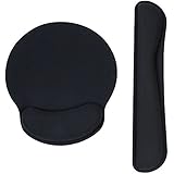 Eastshining Mauspad und Tastatur pad im Set ergonomische rutschfeste Handgelenkauflage aus Memory-Schaum Anti-Sehnenscheidenprobleme für Computer und Laptop in Büro, Haus, Studium, Computerspiel