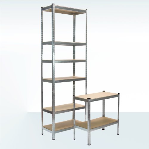 DEMA Steckregal „Twin“ 8 Böden je 65 kg 160x160x40 cm - 3