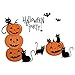 Produktbild Yoillione Halloween Wandtattoo Halloween Fensterbilder Selbstklebend wandbilder, Kürbis Aufkleber Halloween Wanddeko Schlafzimme Küche Halloween Fenster, Süß Halloween Party Deko