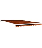 AUVYI Markisenbespannung Ersatzstoff, 380x295 Cm, Orange-braun Gestreift, UV-resistent, Wasserabweisend