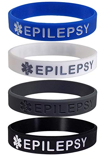 Max Petals - Pulsera de Silicona para Alerta médica de Epilepsia