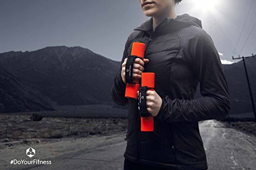 Aerobic Hanteln »Liona« / Fitnesshanteln / Gewichte mit verstellbarer Handschlaufe in 4 Gewichtsabstufungen (0,5kg 1kg 1,5kg & 2kg) mit extra weicher Oberfläche - 4