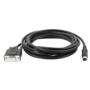RS232 DB9 9 Pin to 8-Pin Mini DIN Adapter PLC Programming Cable 10ft ...