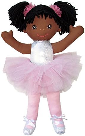 Anico A5795AAP Well Made Play Doll for Children, Ballerina with Pigtails, African American Tall, Pink, 18 Inches