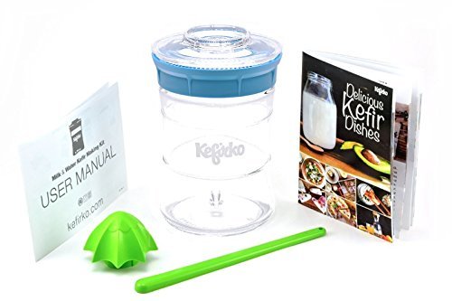 KEFIRKO - Light Blue Kefir Fermenter Kit, as seen on Kickstarter - Easily Brew your own Milk Kefir Grains and Water Kefir Grains ... by Kefirko