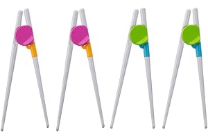 Zeayebsr 4 paia di bacchette per bambini, bacchette per l'apprendimento dei bambini Bacchette per allenamento riutilizzabili Bacchette riutilizzabili per bambini