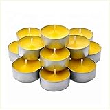 Palucart 50 Tea Light antizanzare candeline citronella 50 Ceri Giardino Candele da Interno o Esterno