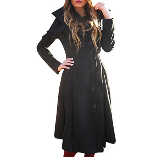 Women's Warm Slim Coat, Thick Parka, Solid Overcoat, Long Winter Outwear Jacket