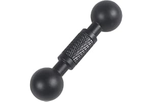 FEICHAO 17 mm Doppelkugel-Adapter, Verlängerungskugelhalterung, Verbindungsgelenk, Motorradstange, Kamera, Handy, Tablet, GPS, Fahrradhalterung